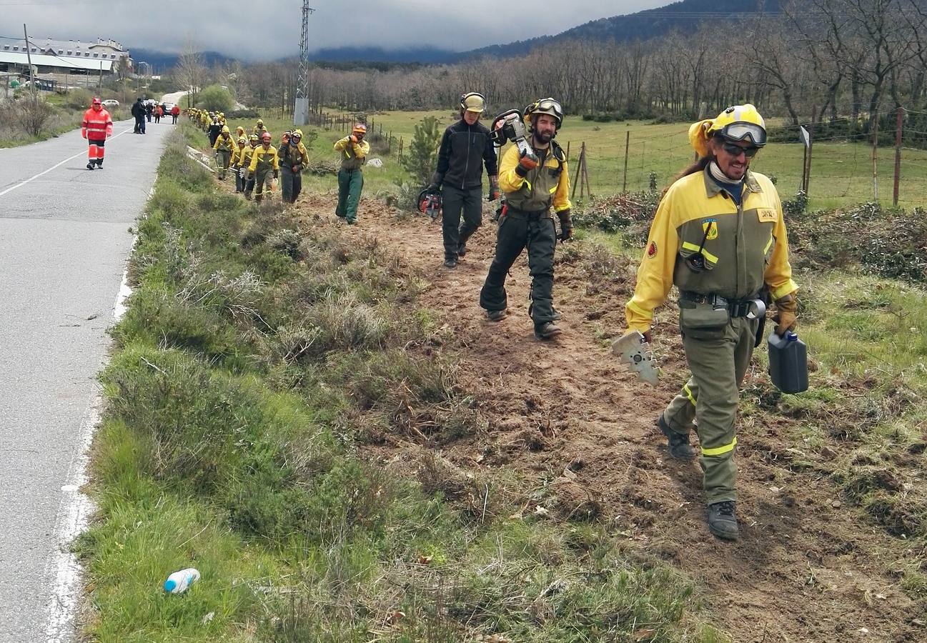 I Encuentro Nacional de Bomberos Forestales celebrado  en San Rafael y El Espinar (Segovia)