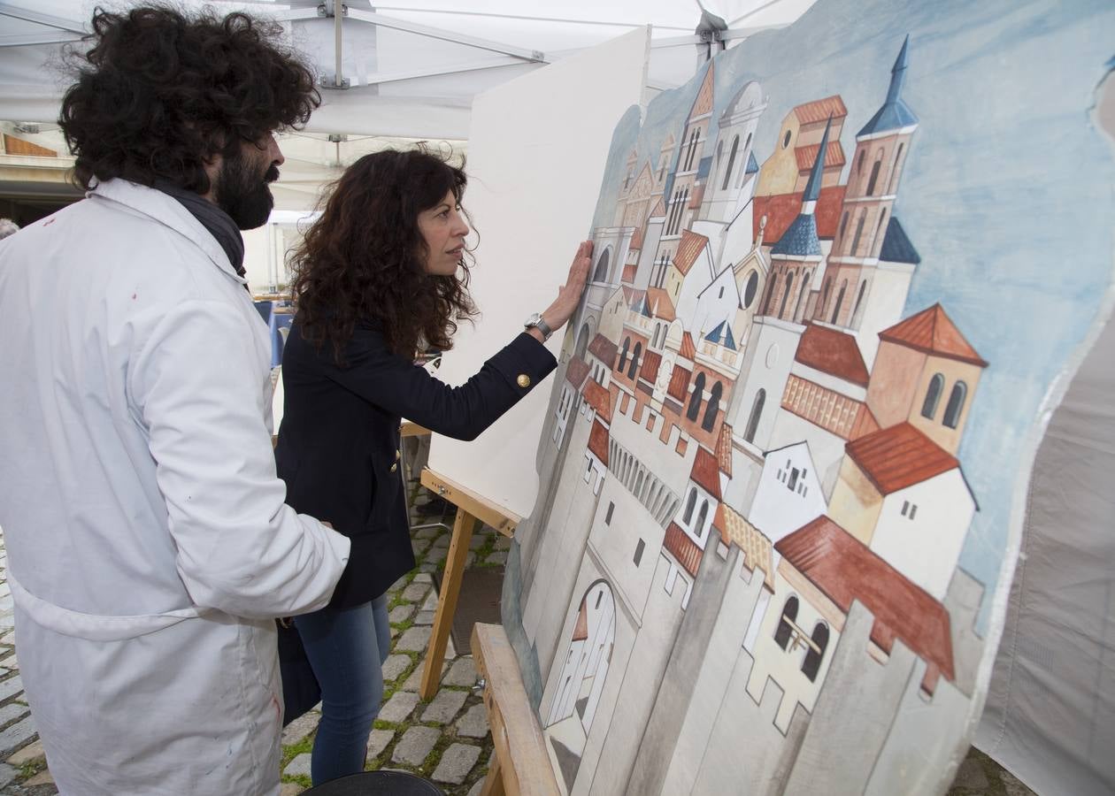 Mercado castellano de San Pedro Regalado en la plaza de San Pablo (1/2)