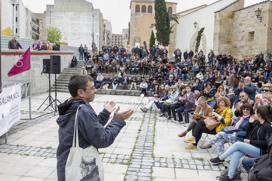 Juan Carlos Monedero inicia la precampaña en Salamanca