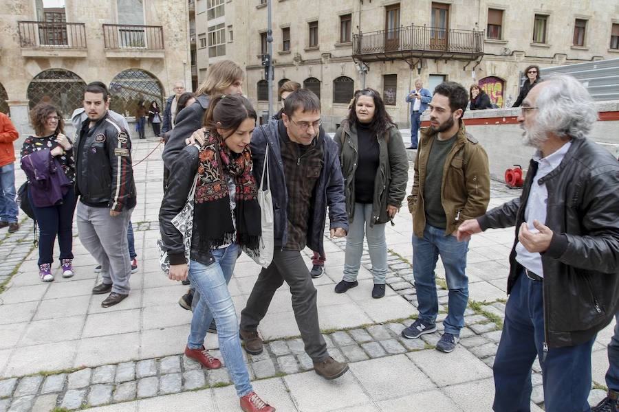 Juan Carlos Monedero inicia la precampaña en Salamanca