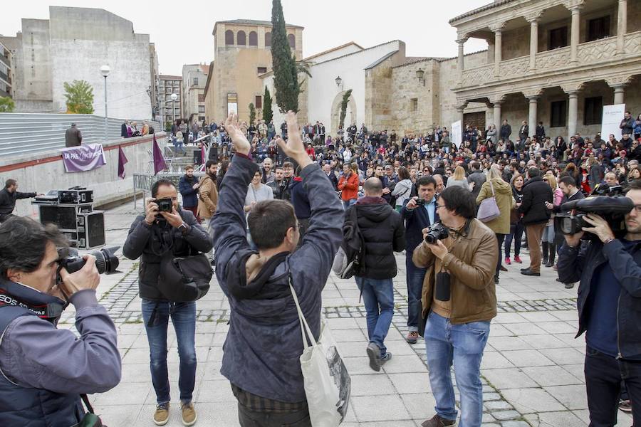 Juan Carlos Monedero inicia la precampaña en Salamanca