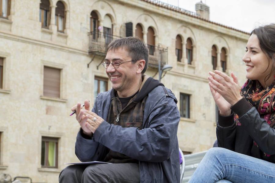 Juan Carlos Monedero inicia la precampaña en Salamanca