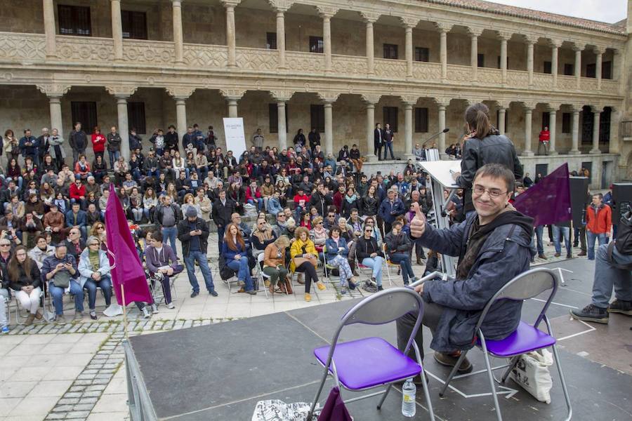 Juan Carlos Monedero inicia la precampaña en Salamanca