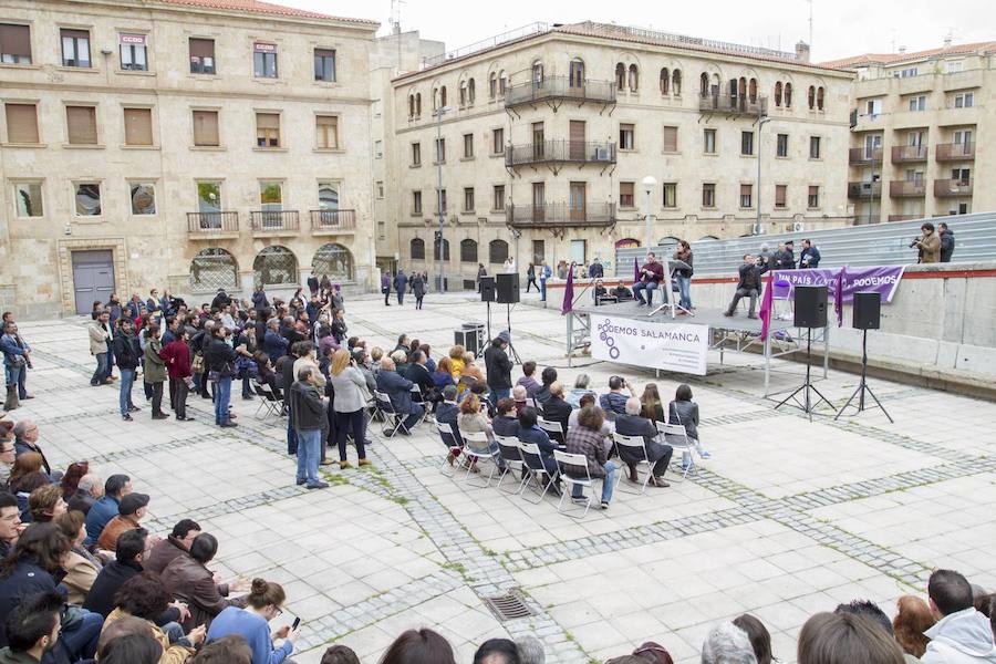 Juan Carlos Monedero inicia la precampaña en Salamanca