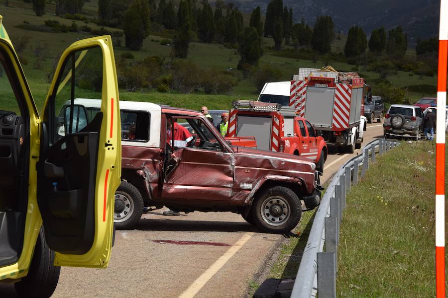 Accidente de un todoterreno entre Velilla y Guardo