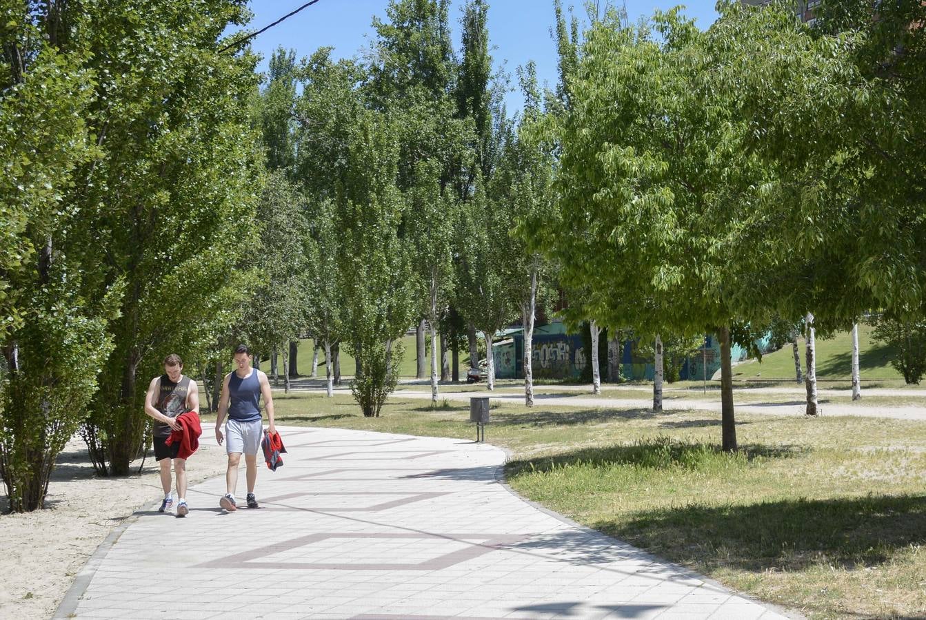 Jornada veraniega en la playa del Pisuerga