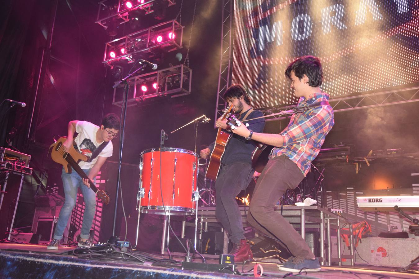 Multitudinario concierto del grupo colombiano Morat en las fiestas de Guardo (Palencia)