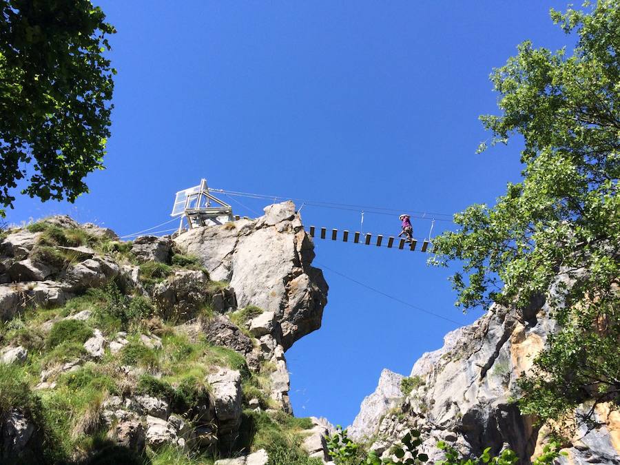 Puentes sobre el Cares en la via Ferrata
