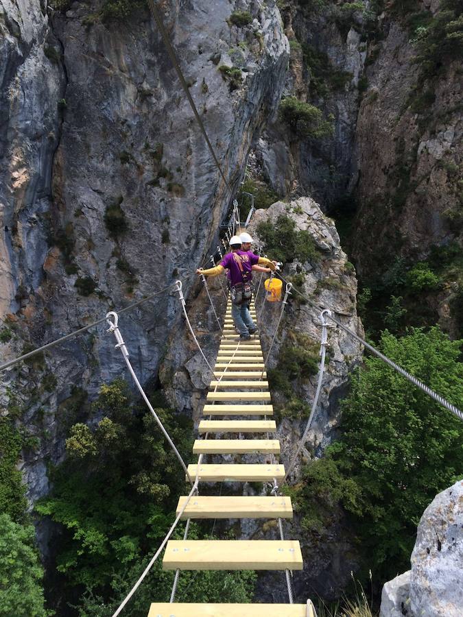 Puentes sobre el Cares en la via Ferrata