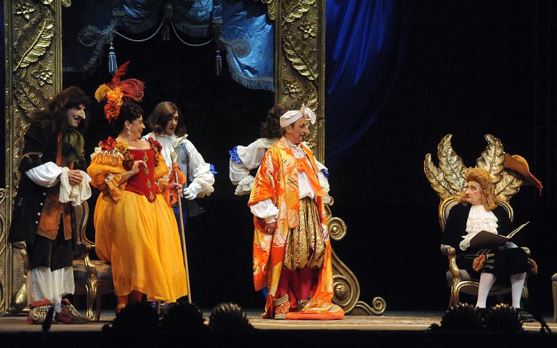 Representación de la obra El burgués gentilhombre en el festival de Teatro Clásico de Olmedo