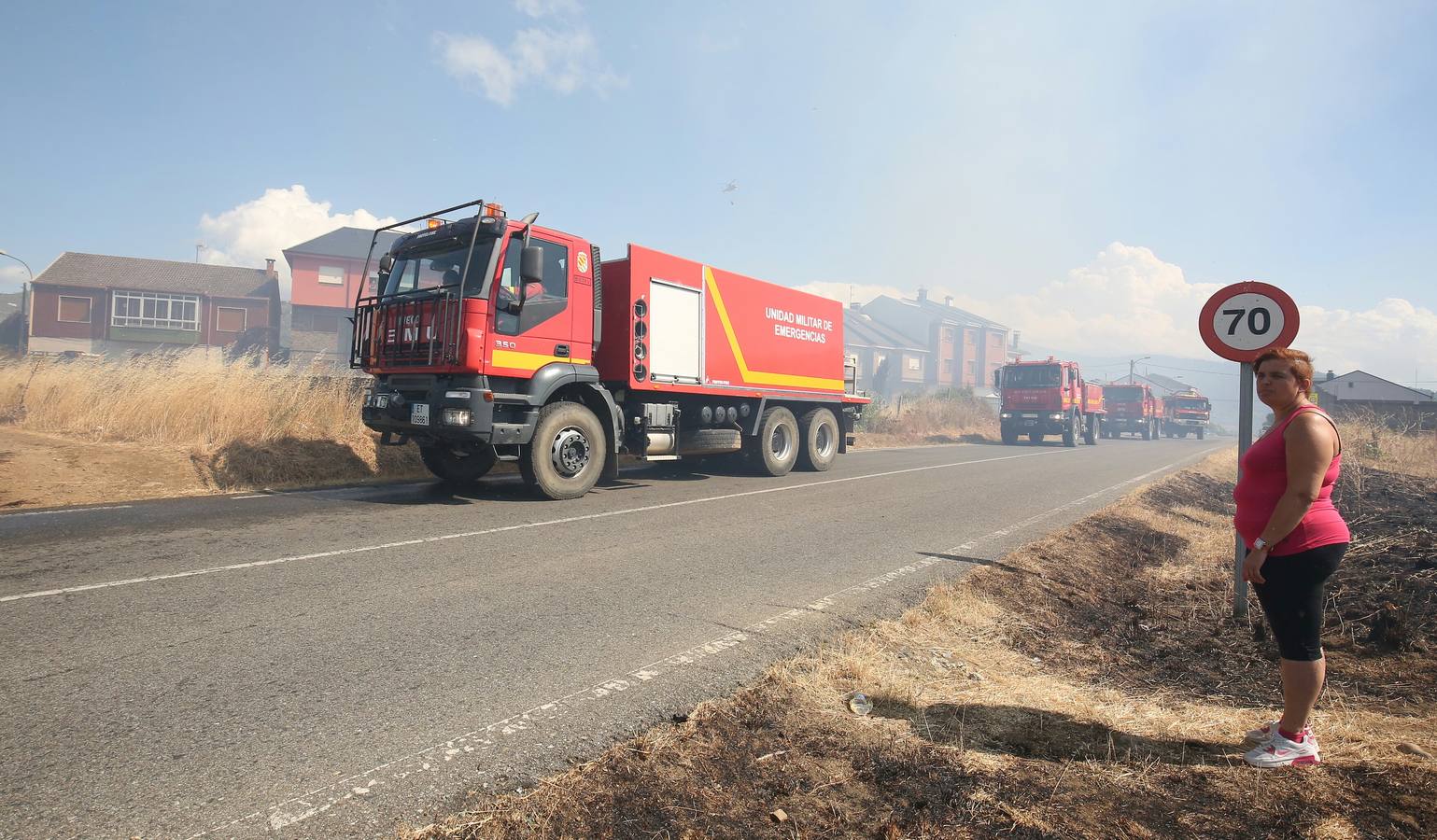 Incendio en la localidad leonesa de Fabero