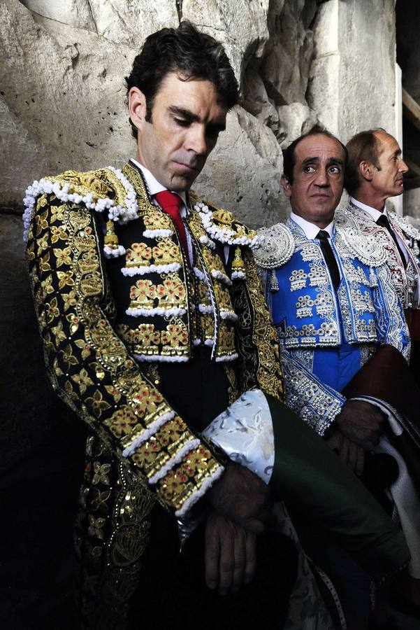 16.09.12 Momentos antes de su histórica actuación en la plaza de Nimes, donde logró un récord de trofeos, once orejas y un rabo.