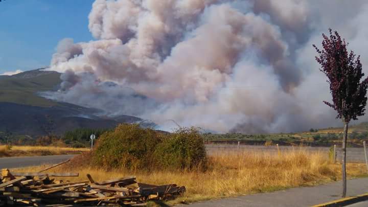 Incendio en Fabero (León)