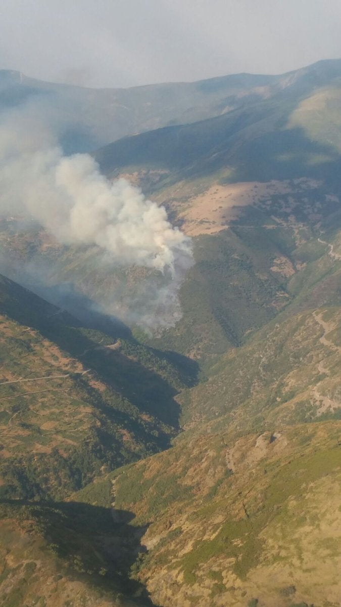 Incendio en Fabero (León)