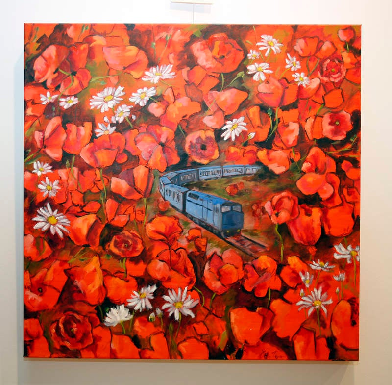 La Biblioteca Pública de Palencia acoge una exposición de pintura a favor de la Asociación de Esclerosis Múltiple