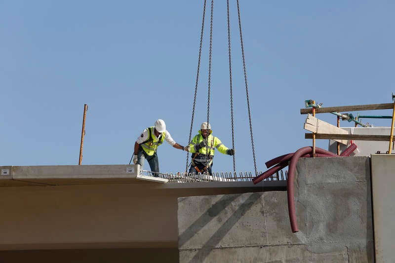 Obras de la pasarela de Los Tres Pasos en Palencia