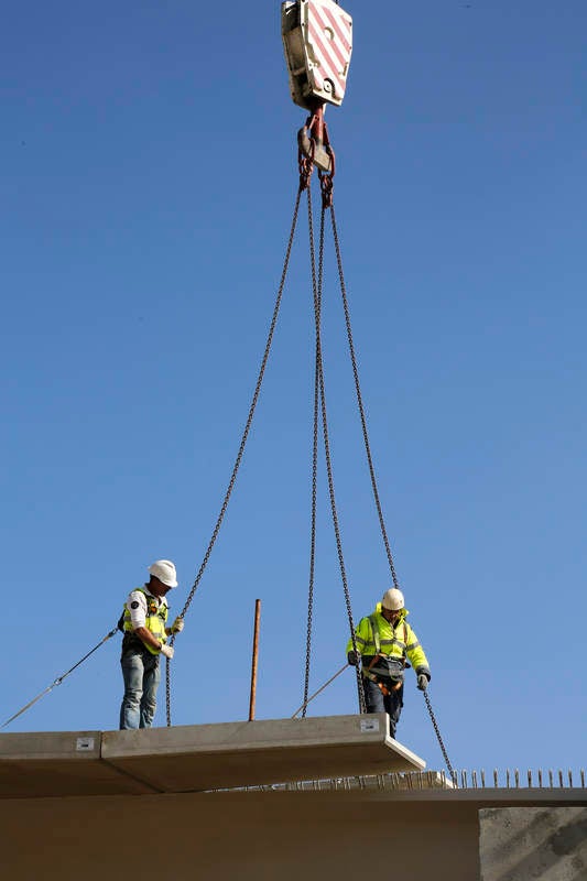 Obras de la pasarela de Los Tres Pasos en Palencia