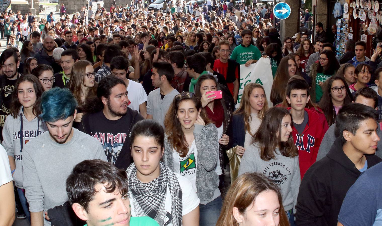 Los estudiantes segovianos se manifiestan contra la Lomce