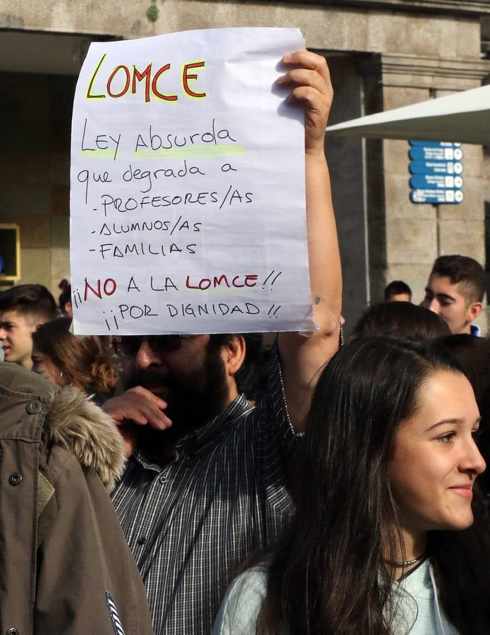 Los estudiantes segovianos se manifiestan contra la Lomce