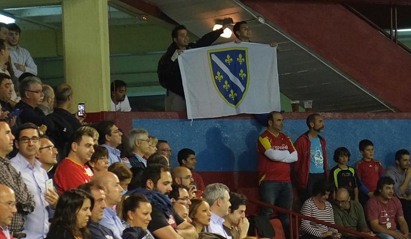 Partido de balonmano España-Bosnia en el polideportivo Huerta del Rey de Valladolid