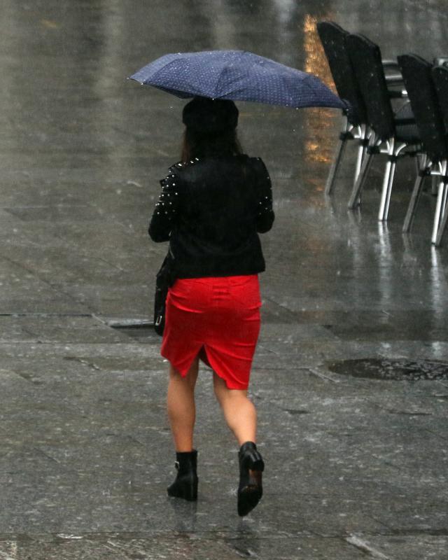 Lluvia intensa en Segovia
