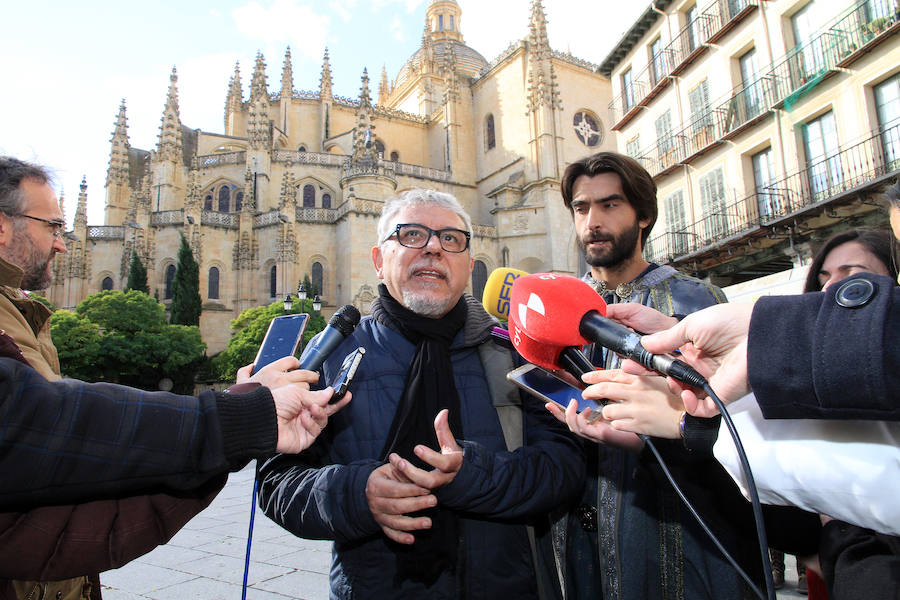 Rodaje de &#039;La Catedral del Mar&#039; en Segovia con Aitor Luna (2/2)