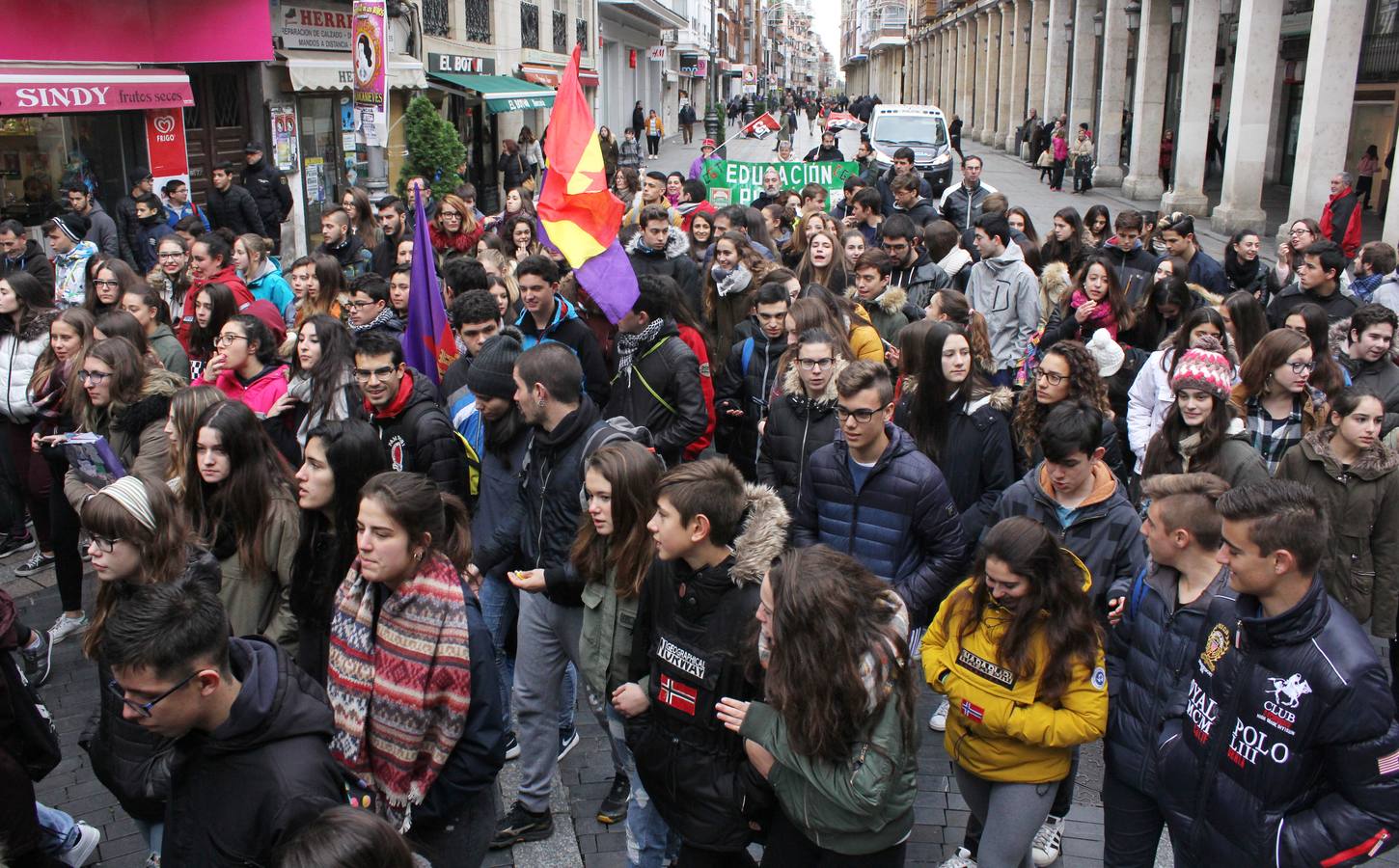 Los estudiantes palentinos se manifiestan contra la Lomce