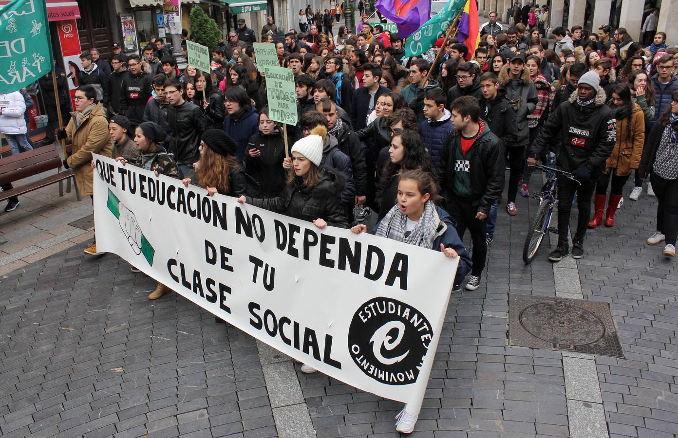 Los estudiantes palentinos se manifiestan contra la Lomce