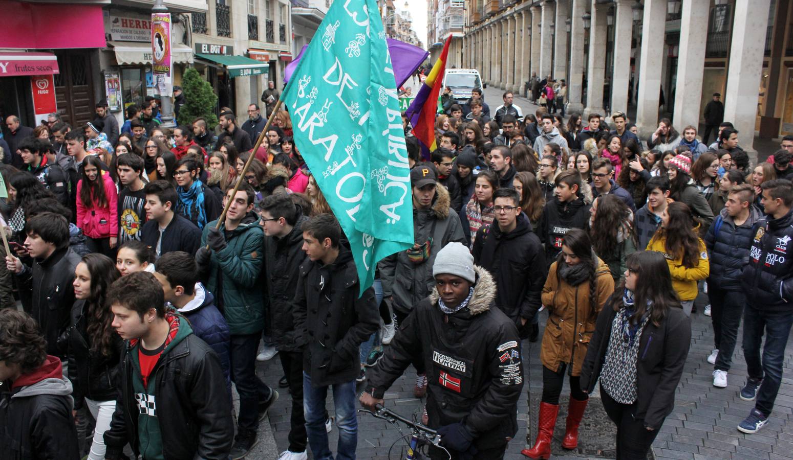 Los estudiantes palentinos se manifiestan contra la Lomce
