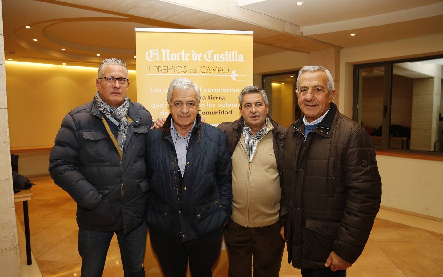 Miguel Sardón (Cereales Sardón), Ildefonso Vela (Asoprovac), Guzmán Arenas (Hnos. Arenas) y Javier Llorente (Agrícola Llorente).