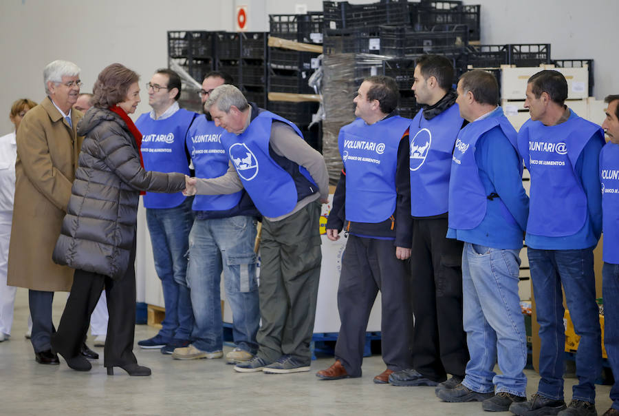 Visita de la Reina Sofía al Banco de Alimentos de Salamanca