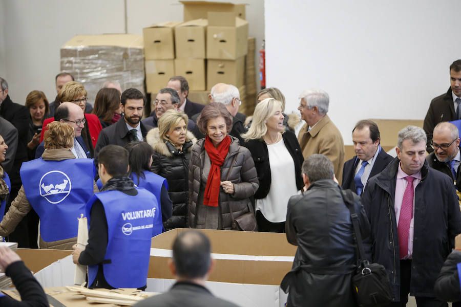 Visita de la Reina Sofía al Banco de Alimentos de Salamanca