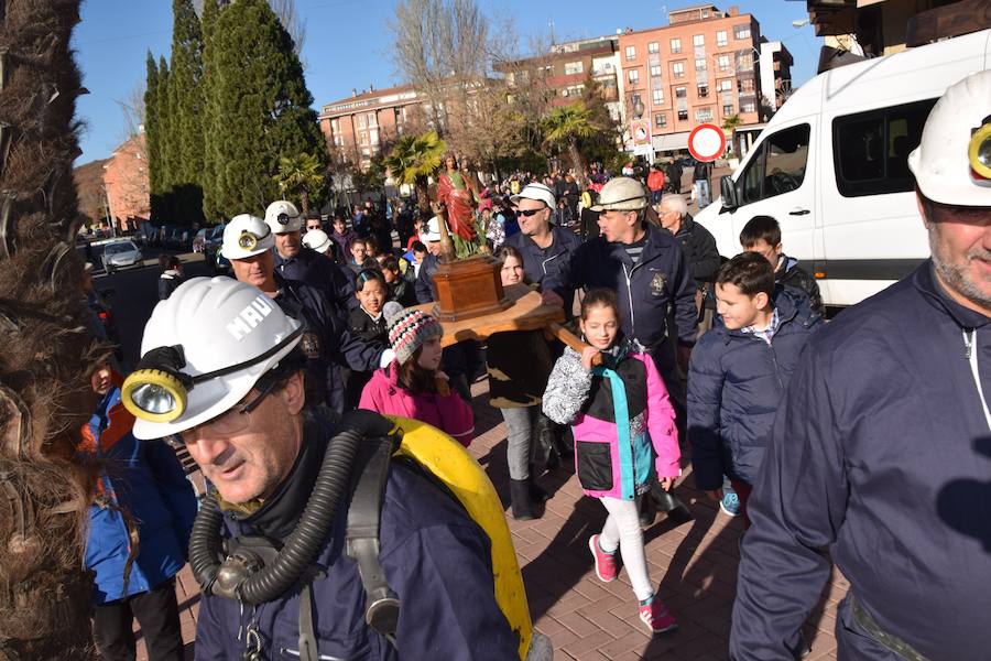 Guardo festeja a Santa Bárbara, patrona de los mineros