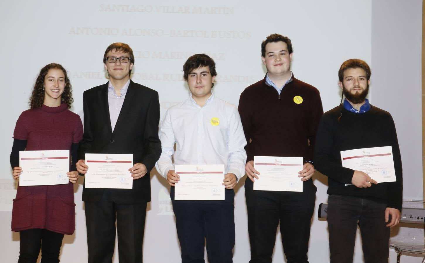 Premios Extraordinarios de Enseñanzas Musicales: Julia Hernández Sánchez (violín, Conservatorio de Salamanca), Daniel Cristóbal Rubio Ferrandis (órgano, Conservatorio de Salamanca), Ignacio Marino Díaz (viola, Conservatorio de Salamanca), Antonio Alonso-Bartol Ramos (piano, Conservatorio de Salamanca), Santiago Villar Martín (percusión, Conservatorio de Segovia).
