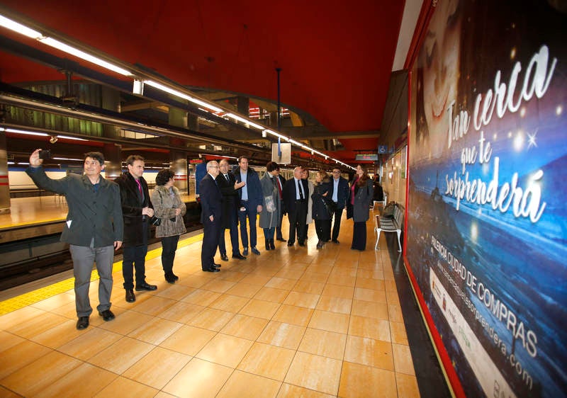 Palencia promociona el comercio en el metro de Madrid