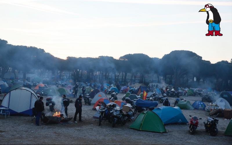 Domingo por la mañana en la zona de acampada de Pingüinos