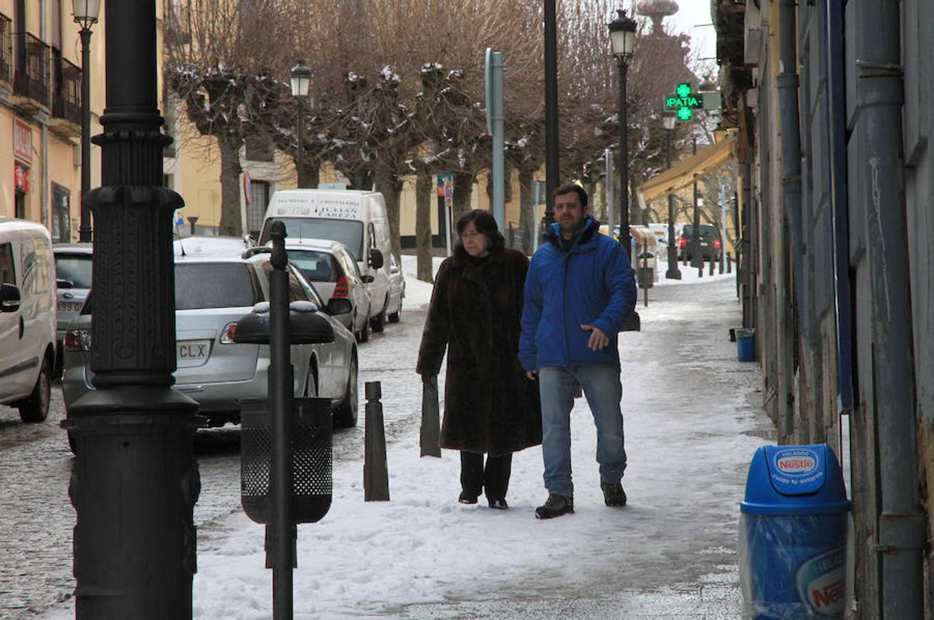 Nieve en Segovia capital y La Granja