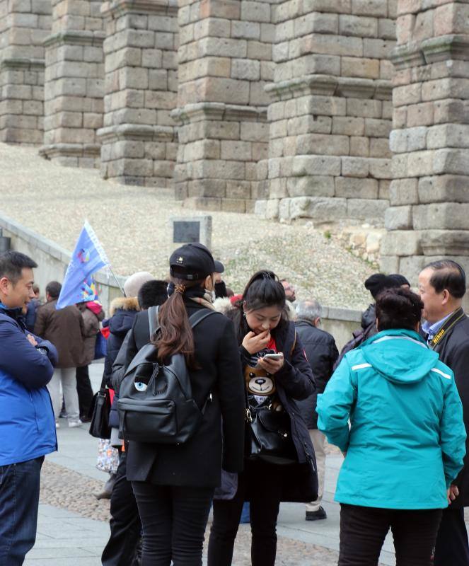 Turistas chinos pasan el Año Nuevo en Segovia