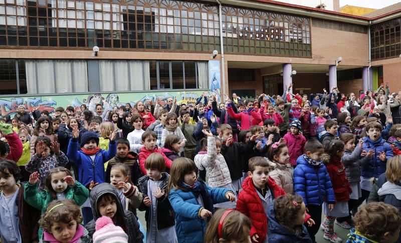 Celebración del Día de la Paz en el colegio público Jorge Manrique de Palencia