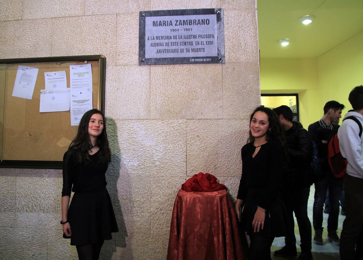 Homenaje a María Zambrano en el Instituto Mariano Quintanilla de Segovia