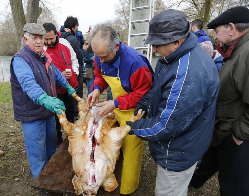 Matanza tradicional en Husillos (Palencia)