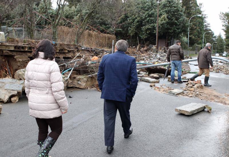 Inundaciones y destrozos del temporal en la estación del Espinar (Segovia)