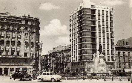 La plaza Zorrilla en los años 60.