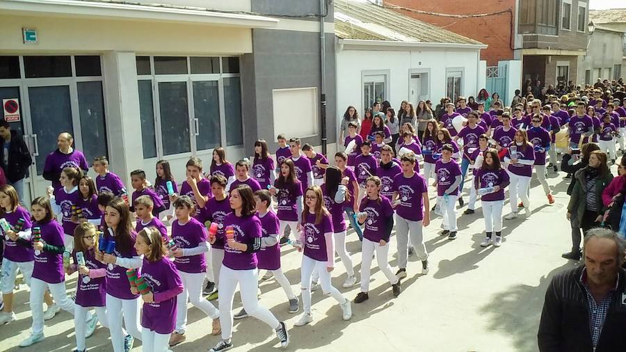 Batucada piñonera IESO Pinares de Pedrajas y CEIP Virgen de Sacedon de Pedrajas de San Esteban