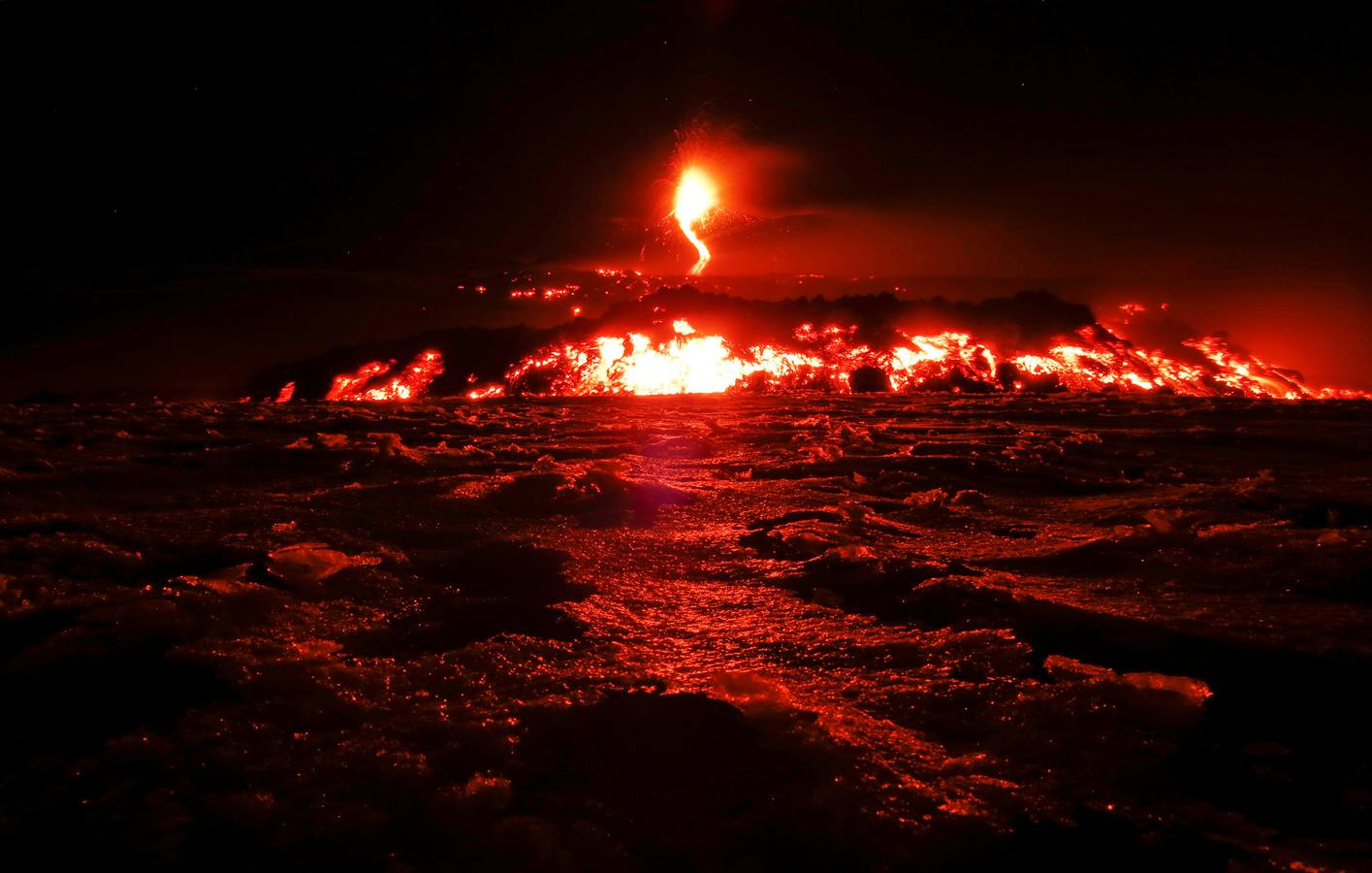 La espectacular erupción del volcán Etna