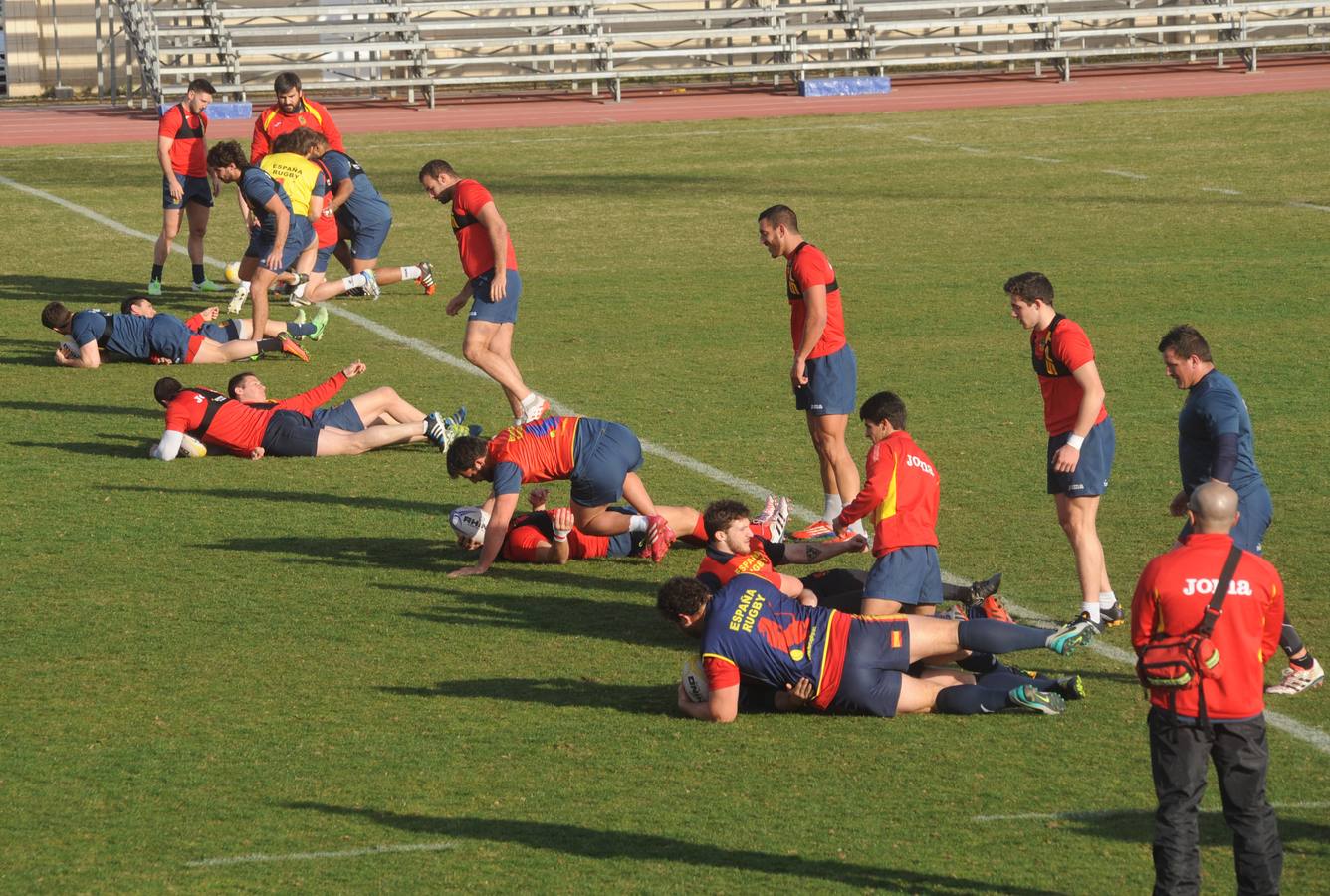 La selección española de rugby entrena en Medina del Campo