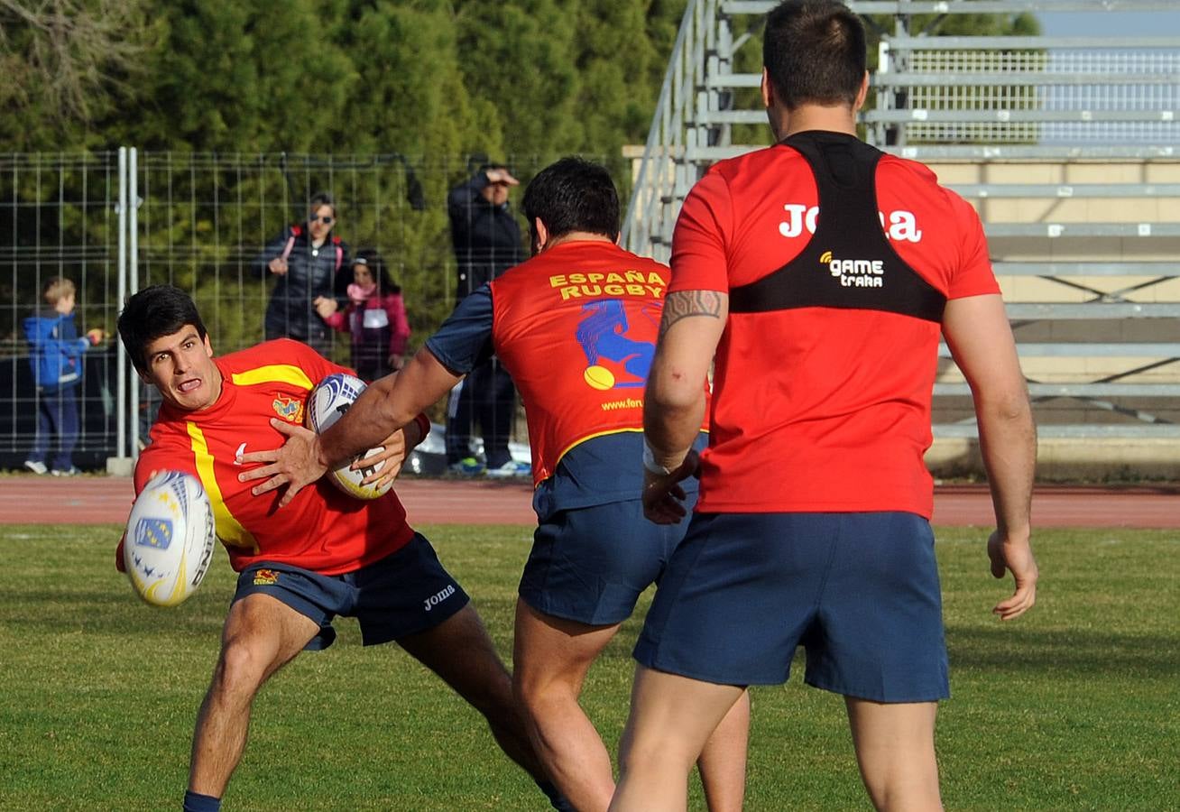 La selección española de rugby entrena en Medina del Campo