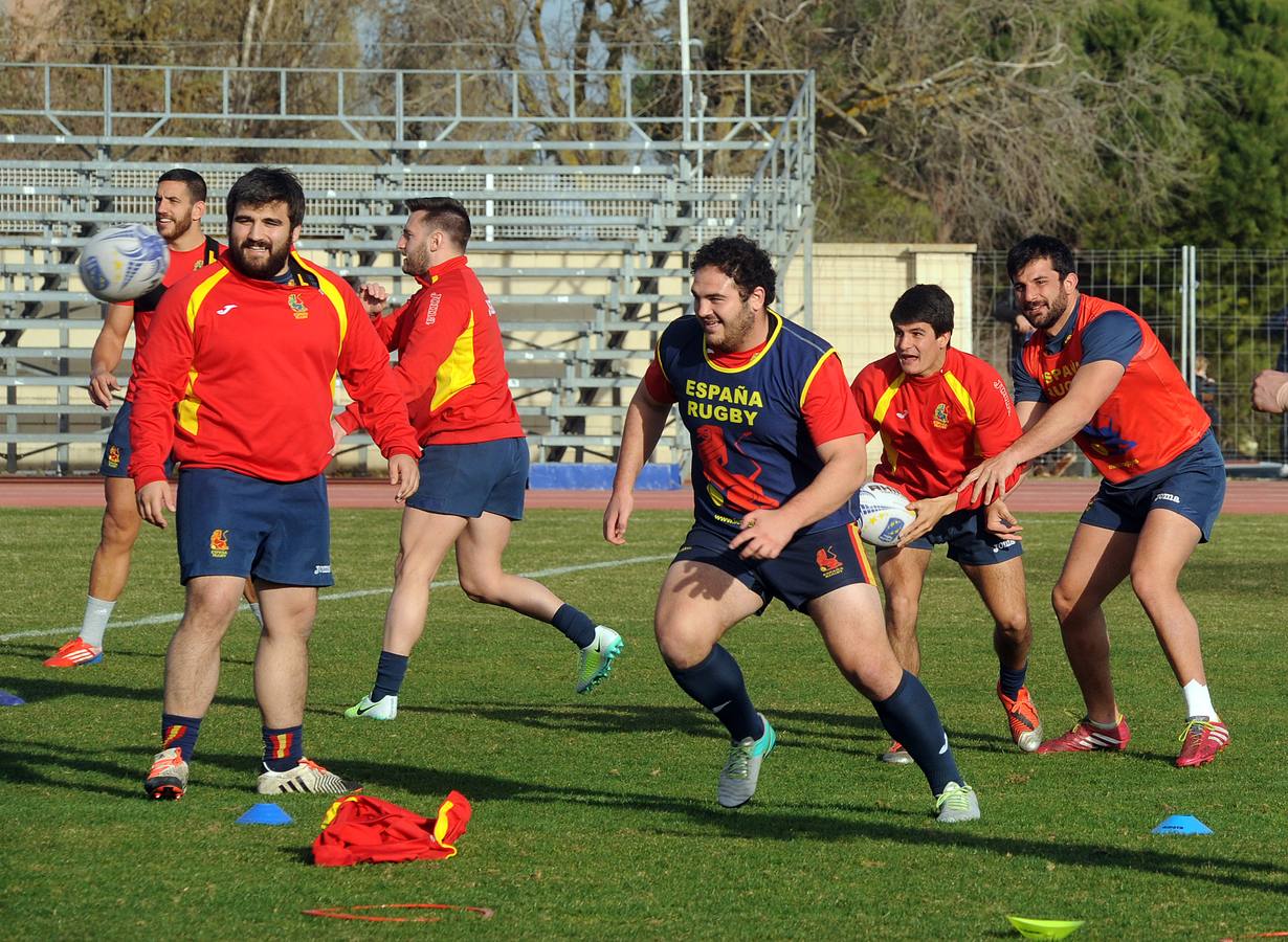 La selección española de rugby entrena en Medina del Campo