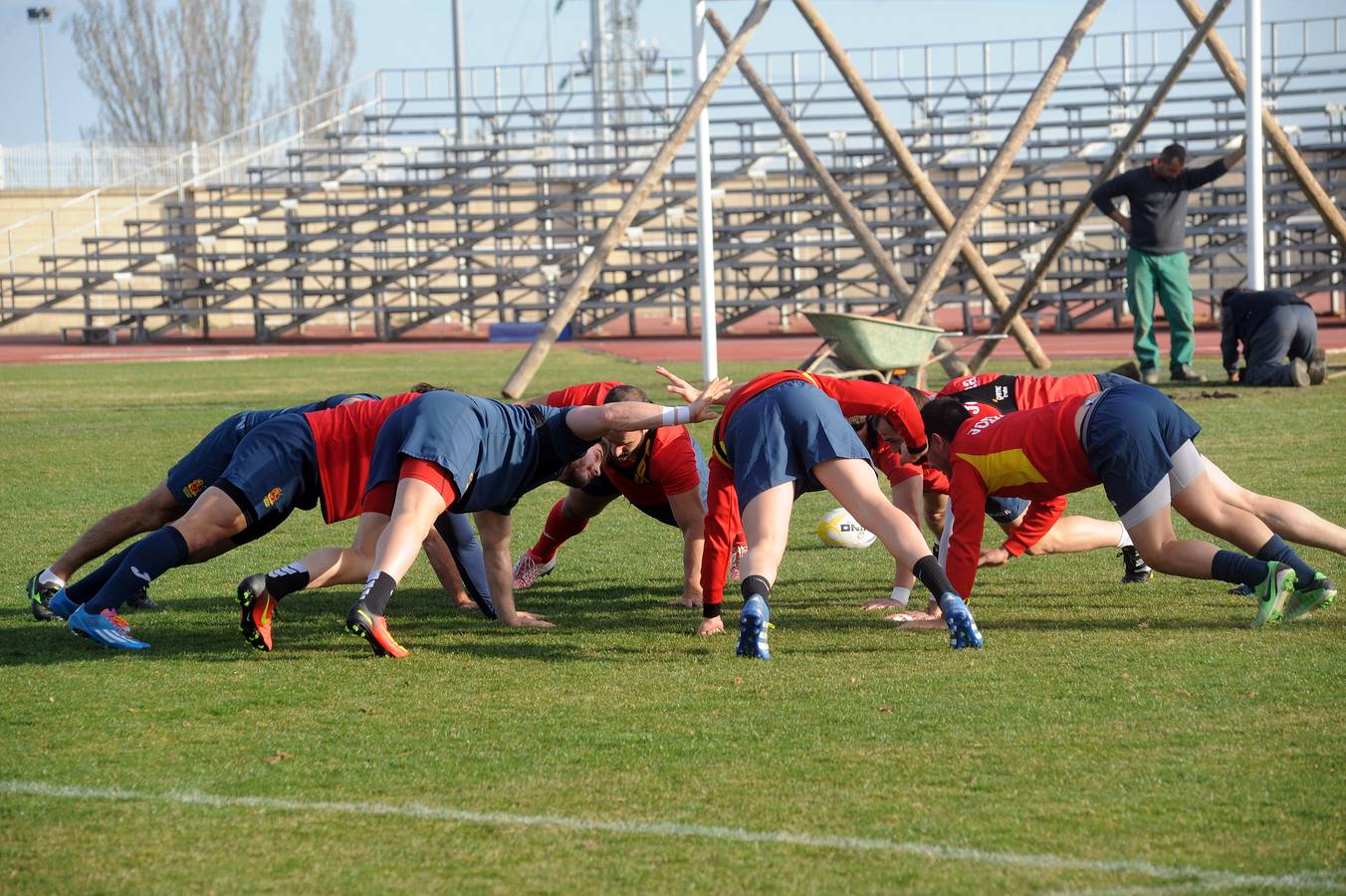 La selección española de rugby entrena en Medina del Campo