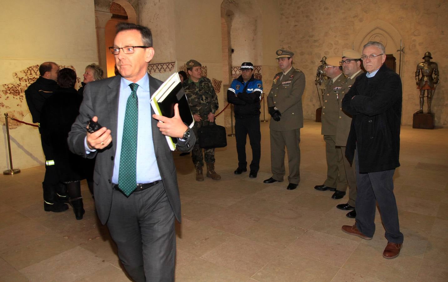 Un simulacro en el Alcázar de Segovia recuerda el incendio que destruyó la fortaleza en 1862